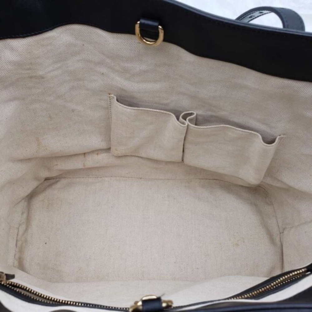 Authentic Gucci Micro GG Guccissima Patent Leather Tote Bag Black Shoulder Bag - Picture 12 of 16
